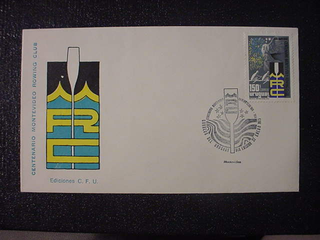 URUGUAY Cover Nike Fireworks Rowers Rowing Club And Emblem - Canottaggio