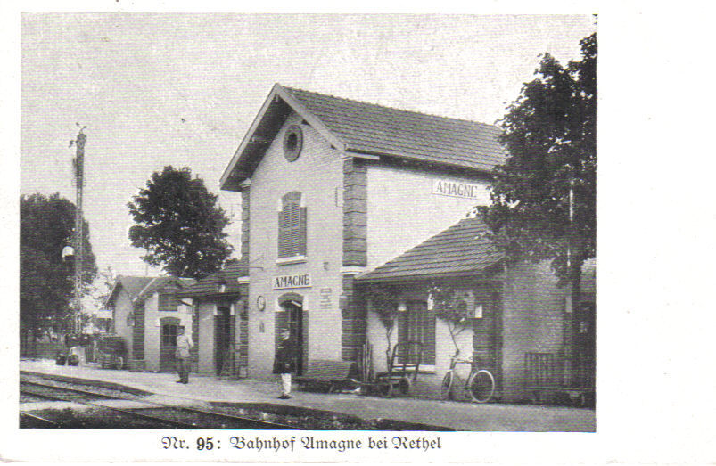 AMAGNE  -   Bahnhof Bei Rethel  -  Amagne  La Gare Pendent La Guerre 1914-18 - Rethel
