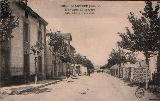 CPA De SAINT AGREVE - L'Avenue De La Gare. - Saint Agrève