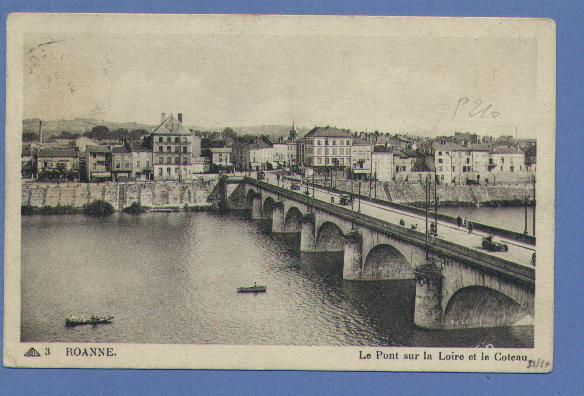 Kaart (ROANNE -France) Met Stempel CROIX-ROUGE DE BELGIQUE - WW II (Covers & Documents)