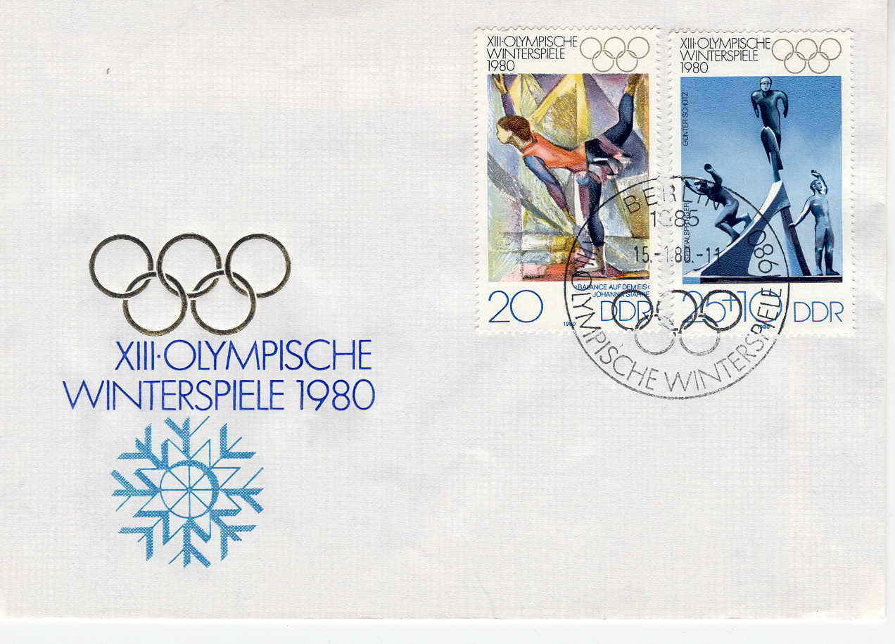 GYMNASTIQUE OBLITERATION TEMPORAIRE 8EME JEUX OLYMPIQUES D HIVER 1980 BERLIN - Gymnastique