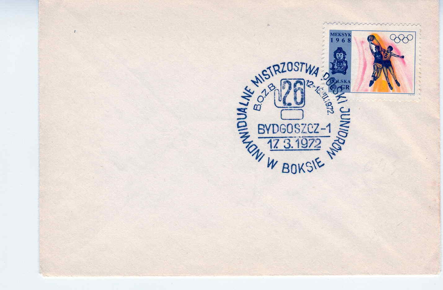BOXE OBLITERATION TEMPORAIRE SUR ENVELOPPE BYDGOSZCZ - 1 1972 - Pugilato