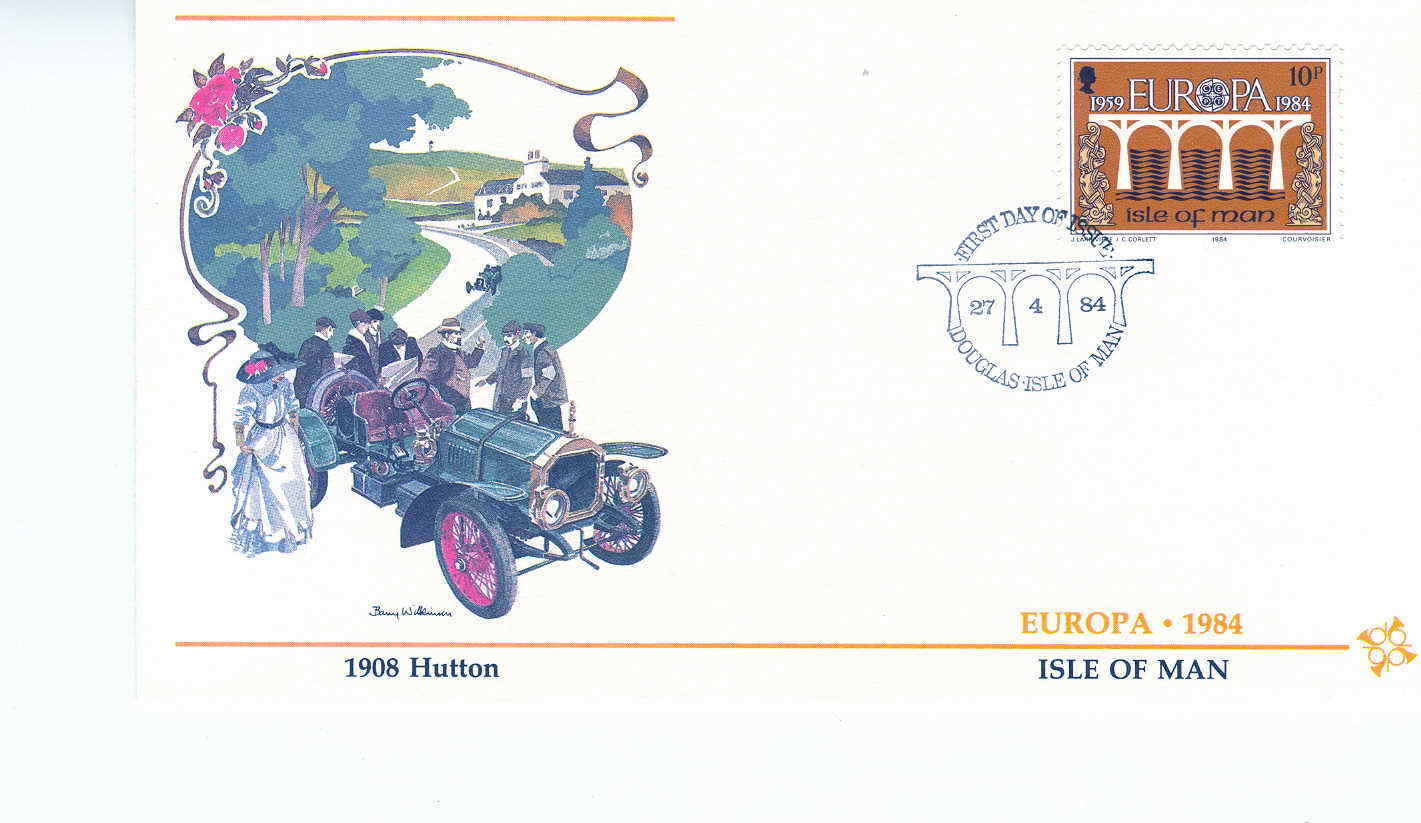 AUTOMOBILE  PREMIER JOUR 1984 EUROPE ISLE OF MAN UNE HUTTON - Auto's
