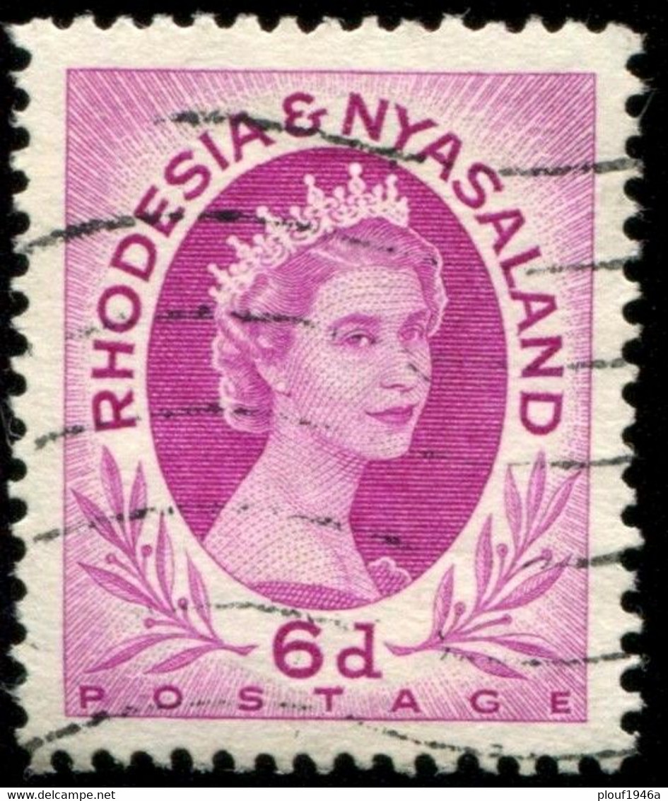 Pays : 404 (Rhodésie-Nyassaland : Colonie Britannique)  Yvert Et Tellier :     7 (o) - Rhodésie & Nyasaland (1954-1963)