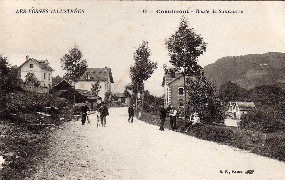 88 CORNIMONT Route De Saulxures, Animée, Ed BF 14, 1932 - Cornimont