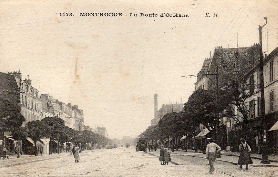 92 MONTROUGE Route D´Orleans, Animée, Ed EM 1473, 191? - Montrouge