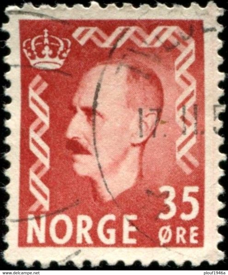 Pays : 352,02 (Norvège : Haakon VII)  Yvert Et Tellier N°:   362 (o) - Gebruikt