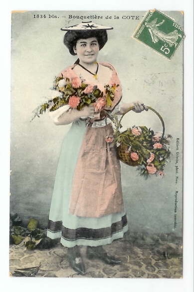 Bouquetière De La Cote D´ Azur, Marchande De Fleurs (05-4536) - Straßenhandel Und Kleingewerbe