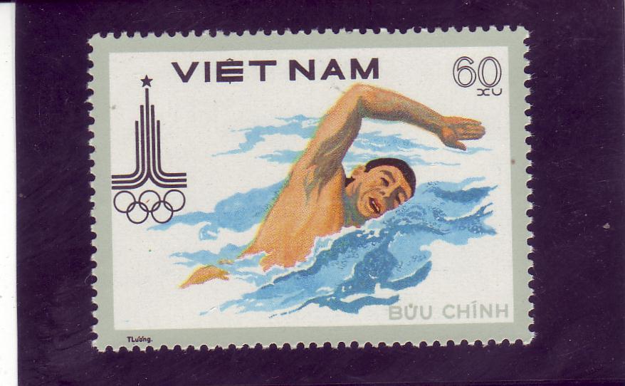 VIETNAM  N°235  **  JO 1981 Natation - Schwimmen