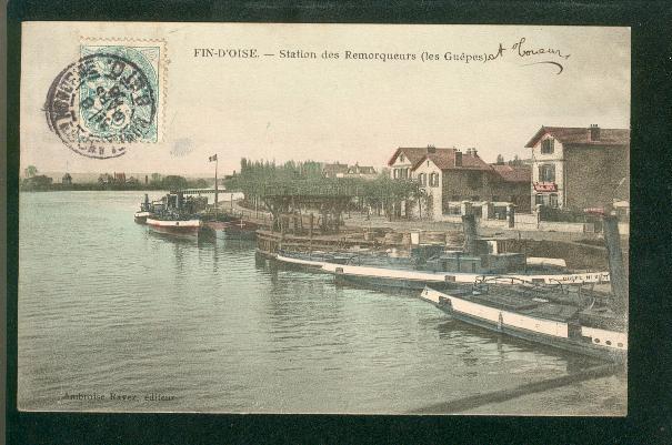 Belle Carte Couleur Fin D'Oise Station Des Remorqueurs ( Les Guêpes) - Conflans Saint Honorine