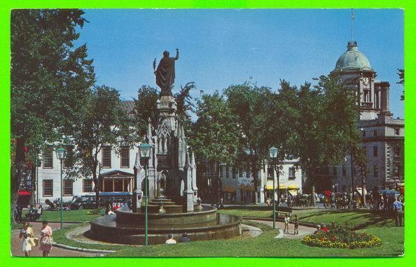 QUÉBEC - MONUMENT DE LA FOI À LA PLACE D'ARMES - ANIMÉE - EMILE KIROUAC - - Québec - La Cité