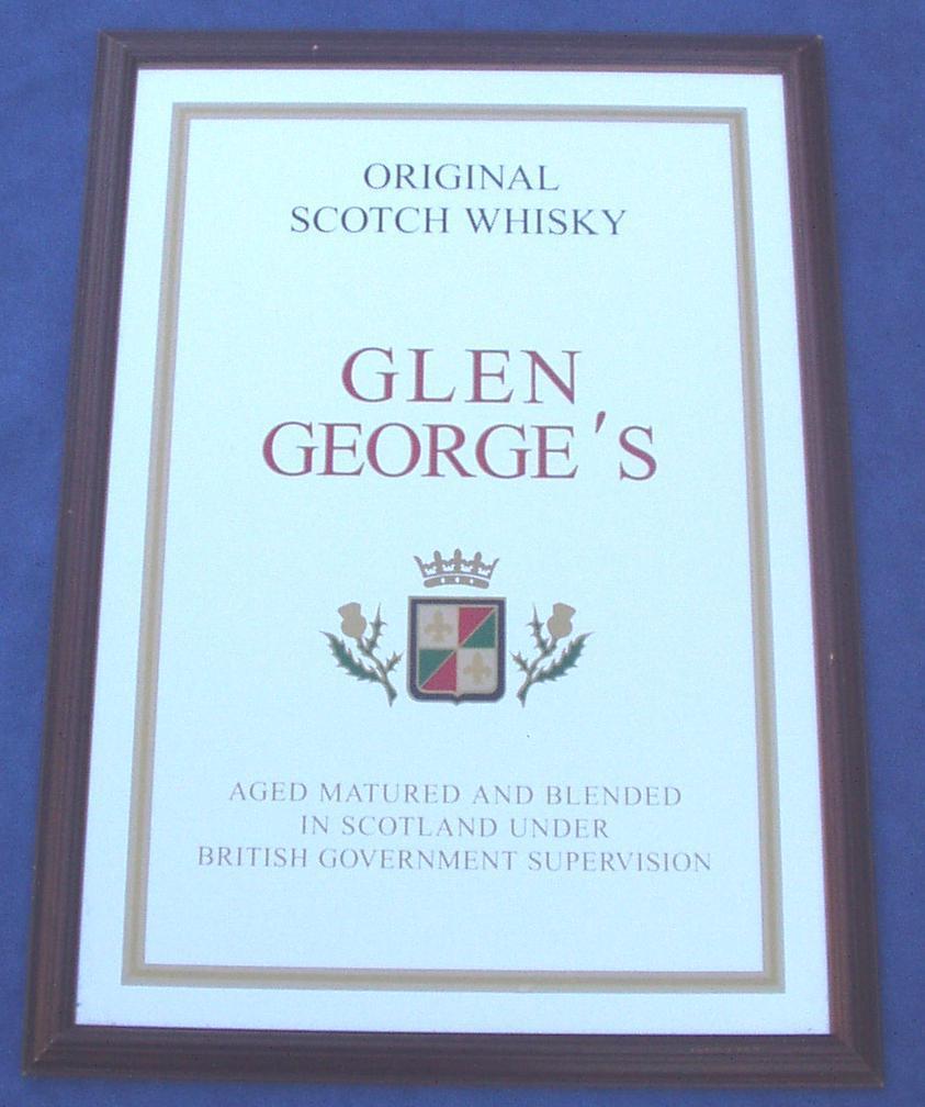 Miroir "GLEN GEORGE'S" Scotch Whisky. - Spiegels