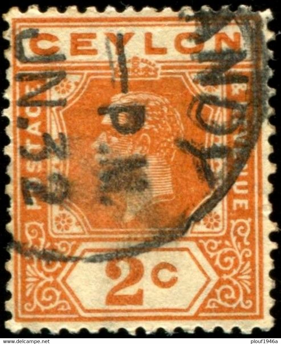 Pays :  96 (Ceylan : Colonie Britannique)  Yvert Et Tellier N° :  178 A (o) - Ceylan (...-1947)