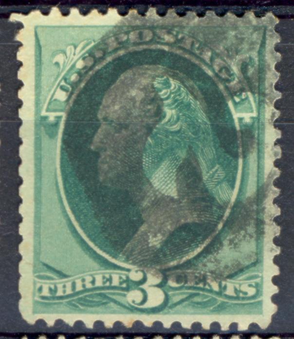 Xu967: 3 Cents Green G.WASHINGTON :   >>> Cancel : - Used Stamps