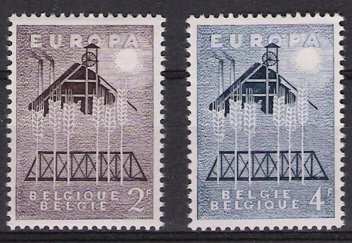 Belgie OCB 1025 / 1026 (*) - 1957