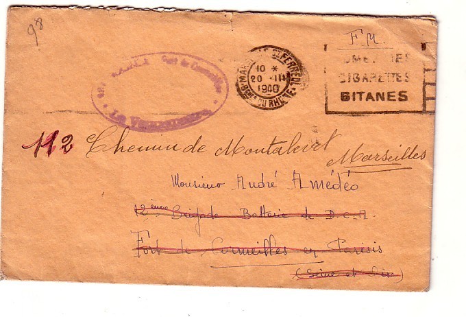 LETTRE EN FRANCHISE MILITAIRE  AVEC POUR LA PLUPART DES CACHETS MILITAIRES LOT 1 BIS - Guerra De 1939-45