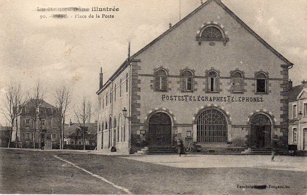 70 LURE Place De La Poste, Poste & Télégraphe, Ed Reuchet 90, 1917 - Lure