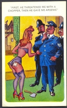 Lady In Underwear With Police - Police - Gendarmerie