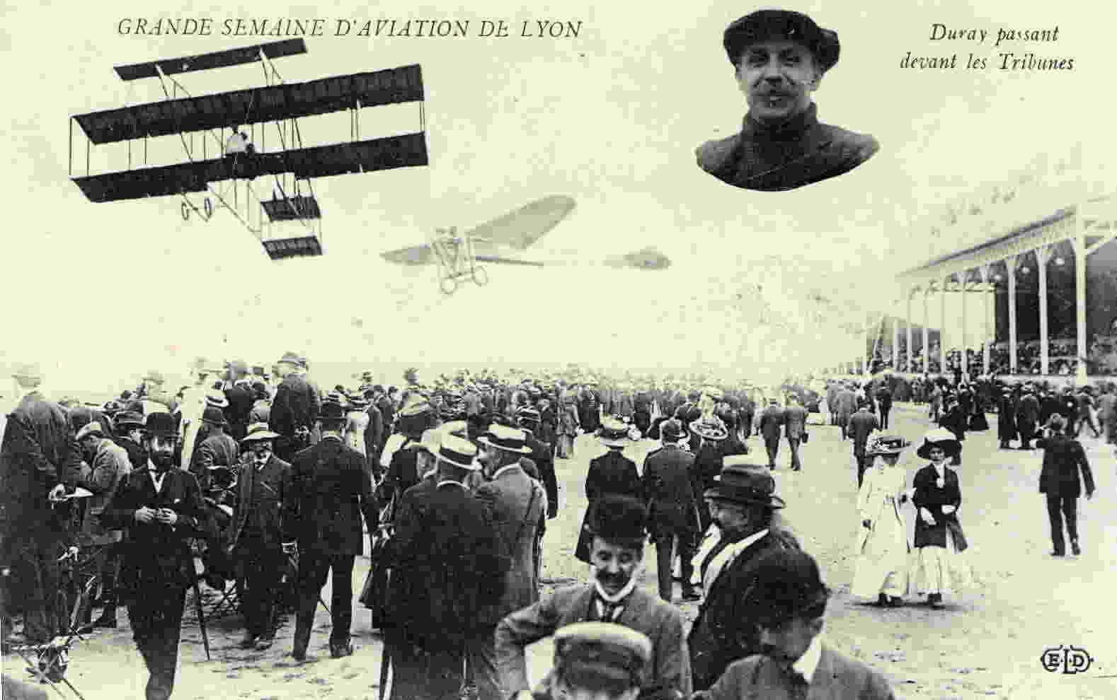 GRANDE SEMAINE D´AVIATION DE LYON - Duray Passant Devant Les Tribunes - Fliegertreffen