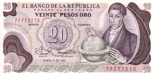 COLOMBIE   20 Pesos Oro  Daté Du 01-01-1982    Pick 409d     ***** BILLET  NEUF ***** - Kolumbien