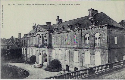 D50 - VALLOGNES - HOTEL DE BEAUMONT (côté Ouest), à Mr LE COMTE DE FLORIAN - Valognes