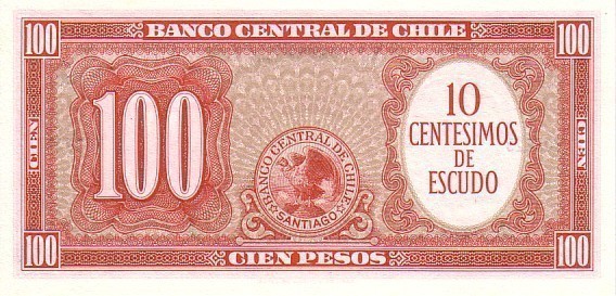 CHILI   10 Centimos/ 100 Pesos   Non Daté (1960-1961)   Pick 127a    ***** BILLET  NEUF ***** - Chili