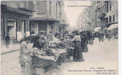 06- NICE:MARCHE AUX FLEURS-FACADE DE L'OPERA (COLLETION ARTISTIQUE) - Markets, Festivals