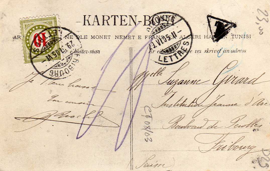 29 PLONEVEZ PORZAY Types Bretons, Rentier, Carte Taxée "T", Ed Villard, 1905 - Plonévez-Porzay