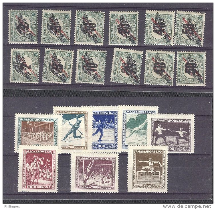 HUNGARY, GOOD GROUP BETTER SETS AND SHEETLETS U/NH/U **/*/o - Collections