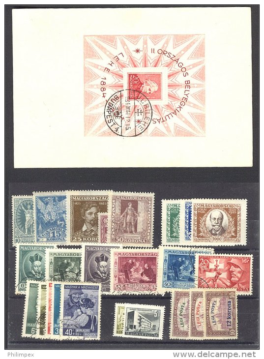 HUNGARY, GOOD GROUP BETTER SETS AND SHEETLETS U/NH/U **/*/o - Collections