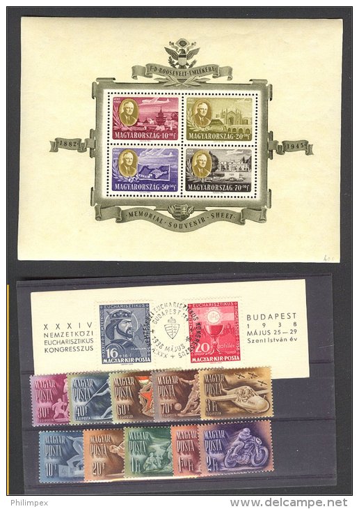 HUNGARY, GOOD GROUP BETTER SETS AND SHEETLETS U/NH/U **/*/o - Collections