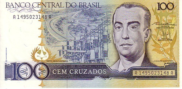BRESIL   100 Cruzados  Non Daté (1987)   Pick 211b  Signature 24    **** BILLET  NEUF ***** - Brazilië