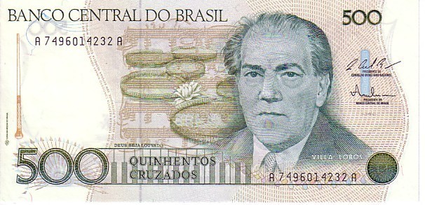 BRESIL   500 Cruzados  Non Daté (1987)   Pick 212c  Signature 25    ***** BILLET  NEUF ***** - Brasil