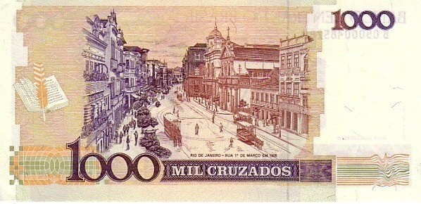 BRESIL  1 Cruzado Novo/1 000 Cruzados  Non Daté (1989)   Pick 216b  Signature 26    ***** BILLET  NEUF ***** - Brazilië