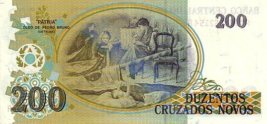 BRESIL   200 Cruzeiros/200 Cruzados Novos   Non Daté (1990)   Pick 225b    ***** BILLET  NEUF ***** - Brasil
