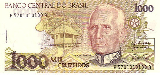 BRESIL  1 000 Cruzeiros   Non Daté (1990)   Pick 231b     ***** BILLET  NEUF ***** - Brasile