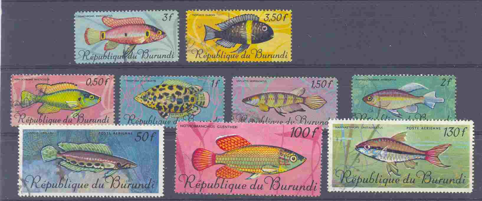 Burundi Lot Vissen Gestempeld (zie Scan) - Used Stamps