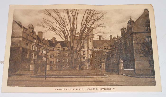VANDERBILT HALL - YALE UNIVERSITY - NO CIRCULEÉ. - New Haven