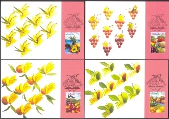 (4) Australia 1997 Maxi Cards - Fruit - Maximumkaarten