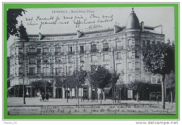 Le Raincy (Yvelines) Rond -Point Thiers 1905 - Le Raincy