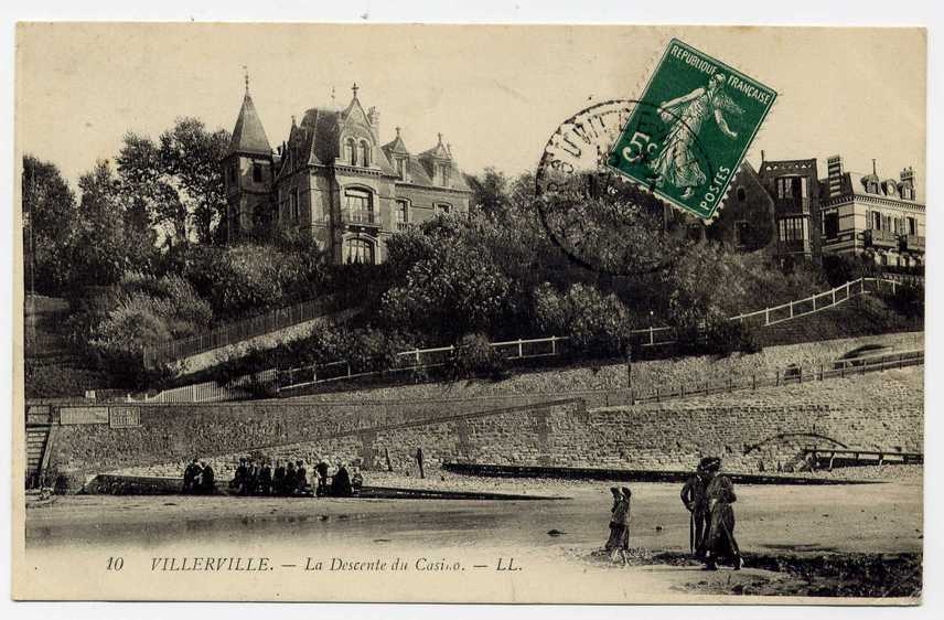 37 - VILLERVILLE - La Descente Du Casino (1912) - Villerville