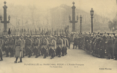 Funérailles Du Maréchal Foch L'armée Française ,militaire - Funérailles