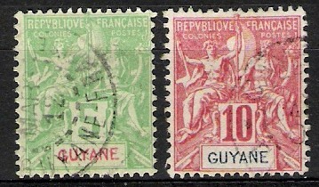 GUYANE N° 43 Et 44 Oblitérés (Côte 2€5) - Other & Unclassified