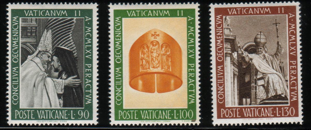 VATICAN 1966 FOURTH 4TH ANNIV OF OPENING ECUMENICAL COUNCIL SET OF 6 NHM VATICANE VATICANO PATRIARCH POPE - Nuevos