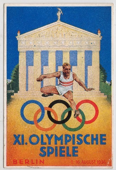 GERMANY 3RD REICH 1936 SUMMER OLYMPICS CARD AND SPECIAL CACHET TYPE 2 - Summer 1936: Berlin