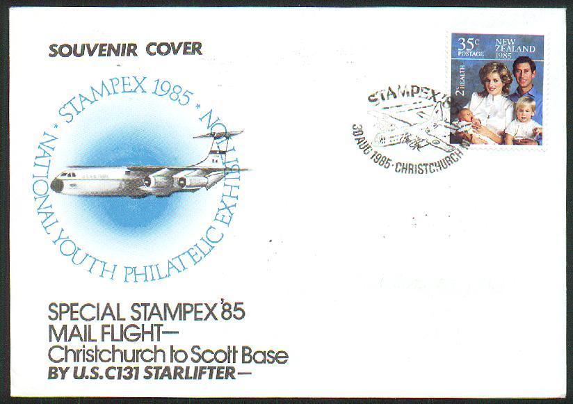 New Zealand - 1985 Antarctic - Mail Flight Cover To Scott Base By US C131 Starlifter - Andere & Zonder Classificatie