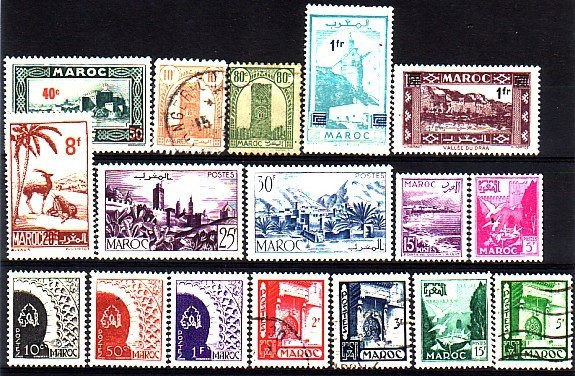 MAROC - 17 Timbres* Et Obli - Unused Stamps