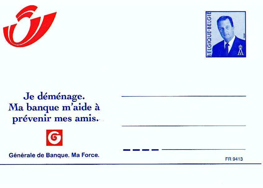 42000 - Carte Postale - Entiers Postaux - Banque Générale - Français - Changement D´adresse De 1998 - Avviso Cambiamento Indirizzo
