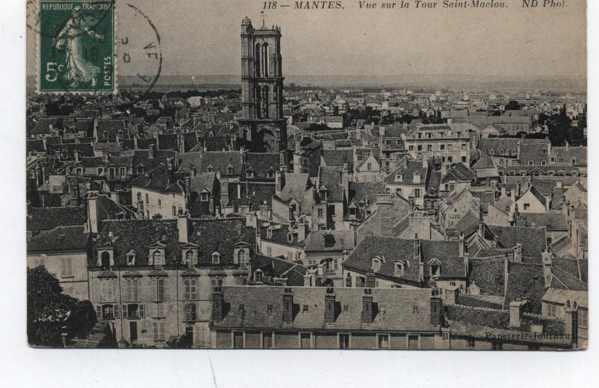 78 - MANTES - VUE Sur La TOUR ST MACLOU N°118 Nd - Mantes La Ville