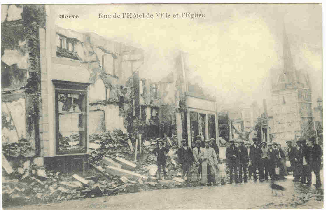 HERVE - RUE DE L'HOTEL DE VILLE ET L'EGLISE - Herve